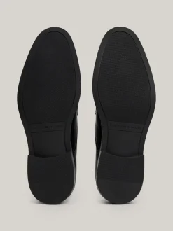 Buty Wizytowe*Tommy Hilfiger Skórzane Derby Z Sygnowaną Tasiemką BLACK