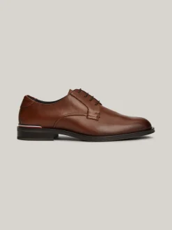 Buty Wizytowe*Tommy Hilfiger Skórzane Derby Z Sygnowaną Tasiemką WINTER COGNAC