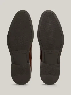 Buty Wizytowe*Tommy Hilfiger Skórzane Derby Z Sygnowaną Tasiemką WINTER COGNAC