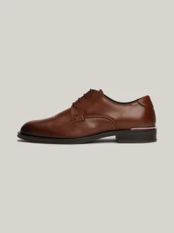 Buty Wizytowe*Tommy Hilfiger Skórzane Derby Z Sygnowaną Tasiemką WINTER COGNAC