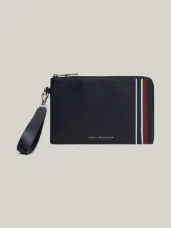 Portfele & Breloczki Do Kluczy*Tommy Hilfiger Skórzane Etui Na Dokumenty Corporate SPACE BLUE