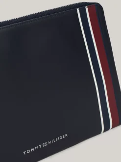 Portfele & Breloczki Do Kluczy*Tommy Hilfiger Skórzane Etui Na Dokumenty Corporate SPACE BLUE