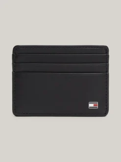 Portfele & Breloczki Do Kluczy*Tommy Hilfiger Skórzane Etui Na Karty BLACK