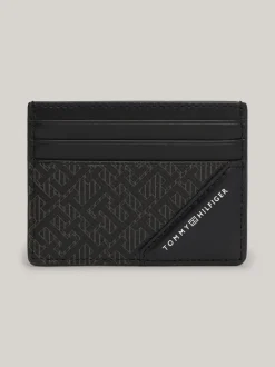 Portfele & Breloczki Do Kluczy*Tommy Hilfiger Skórzane Etui Na Karty Business W Monogram TH BLACK