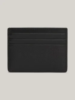 Portfele & Breloczki Do Kluczy*Tommy Hilfiger Skórzane Etui Na Karty Business W Monogram TH BLACK