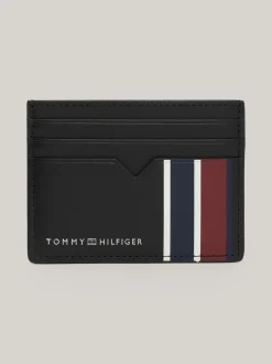 Portfele & Breloczki Do Kluczy*Tommy Hilfiger Skórzane Etui Na Karty Corporate BLACK