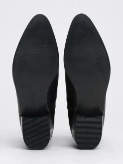 Botki*Tommy Hilfiger Skórzane Kowbojki Z Monogramem BLACK