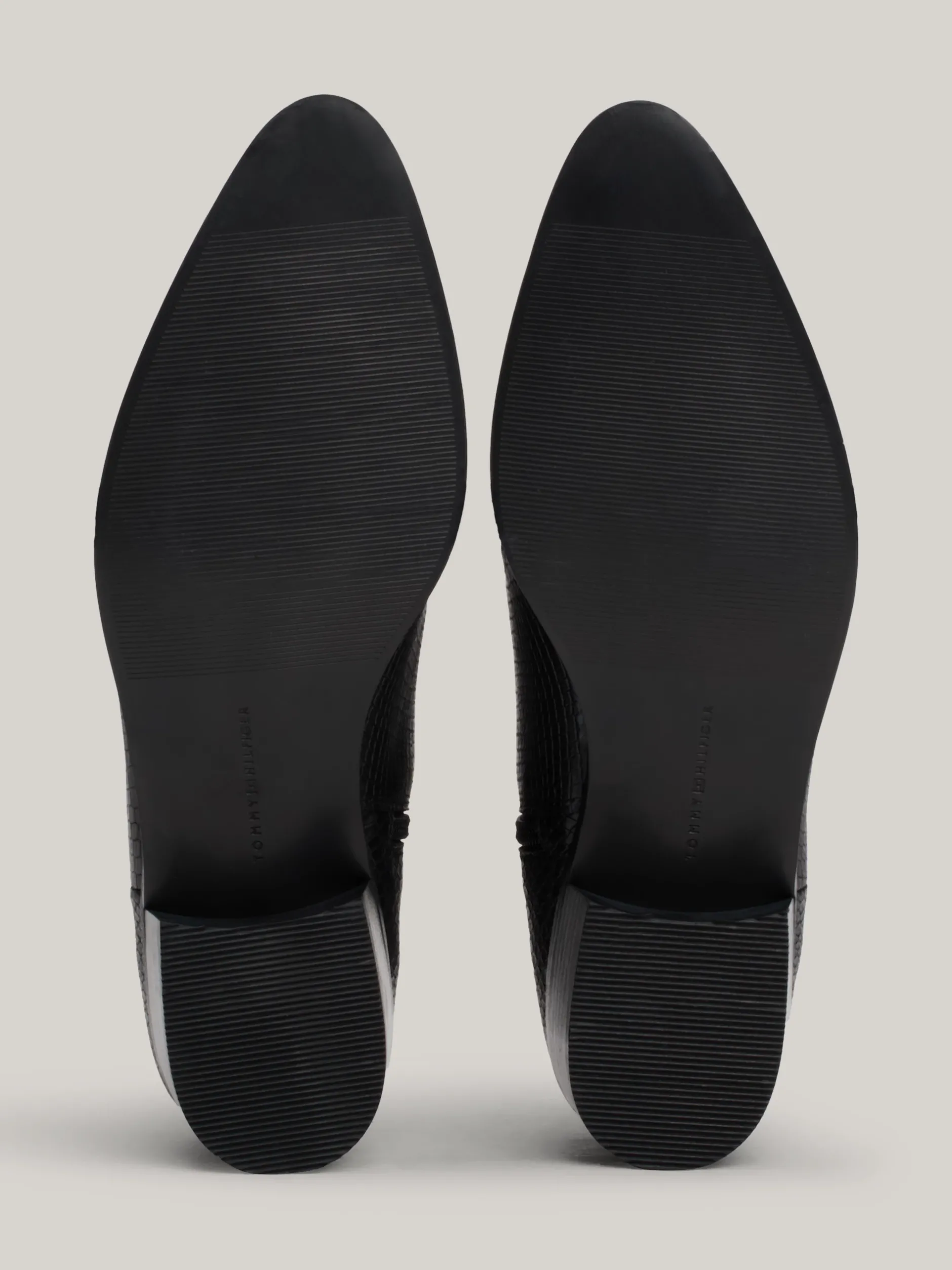 Botki*Tommy Hilfiger Skórzane Kowbojki Z Wężowym Wzorem BLACK PYTHON