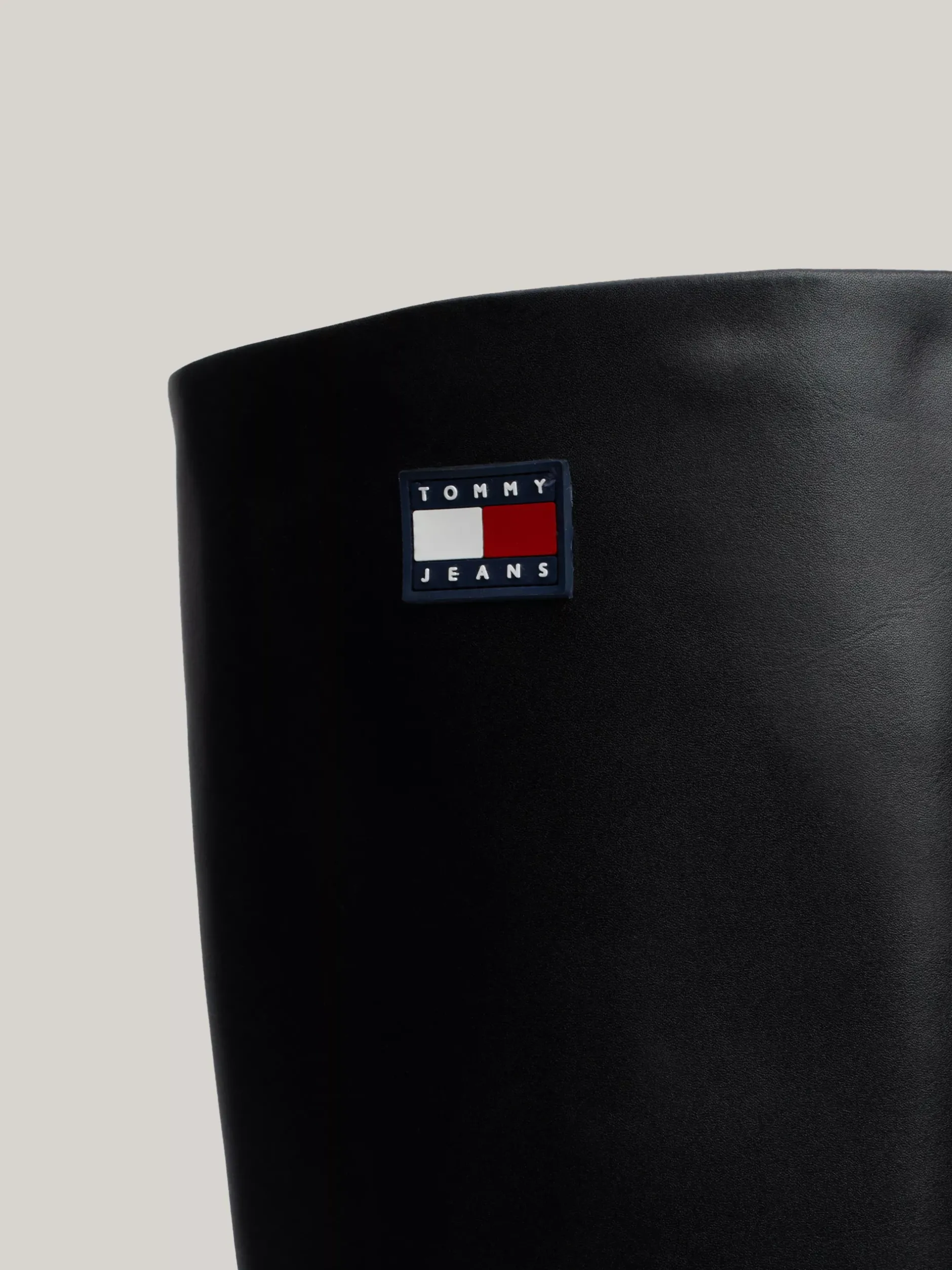 Kozaki|Botki*Tommy Hilfiger Skórzane Kozaki Do Kolan BLACK