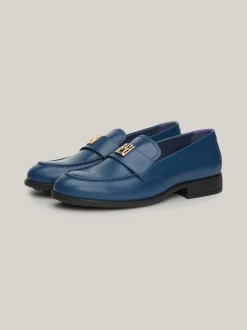Mokasyny & Loafers|Płaskie Buty*Tommy Hilfiger Skórzane Mokasyny Elevated FOSSIL BLUE