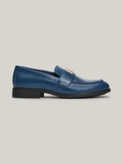 Mokasyny & Loafers|Płaskie Buty*Tommy Hilfiger Skórzane Mokasyny Elevated FOSSIL BLUE