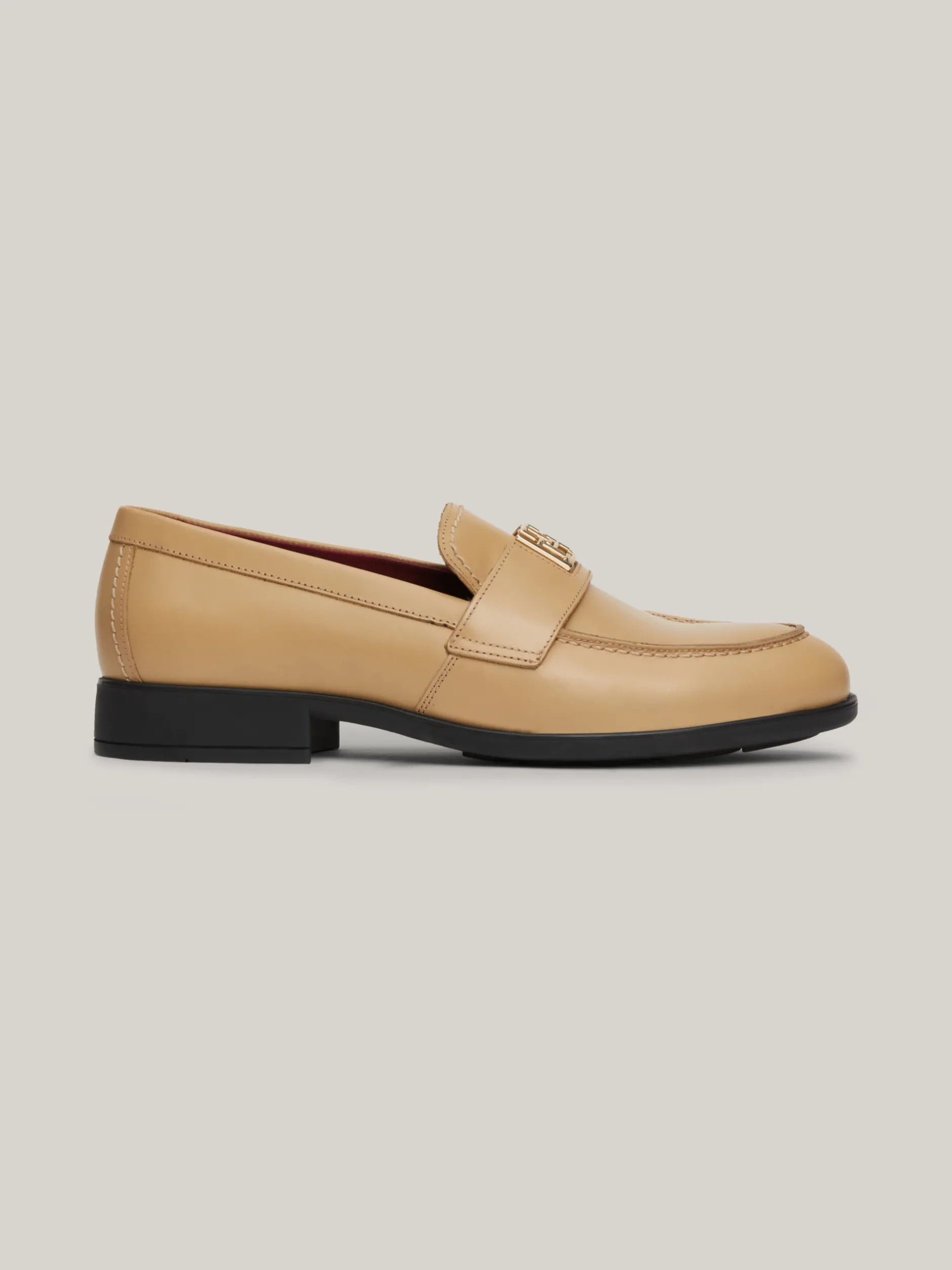 Mokasyny & Loafers|Płaskie Buty*Tommy Hilfiger Skórzane Mokasyny Elevated CLASSIC KHAKI