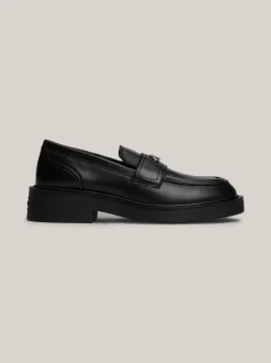 Mokasyny & Loafers|Płaskie Buty*Tommy Hilfiger Skórzane Mokasyny Na Grubej Podeszwie BLACK