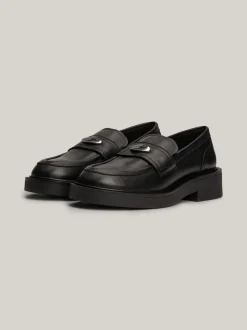 Mokasyny & Loafers|Płaskie Buty*Tommy Hilfiger Skórzane Mokasyny Na Grubej Podeszwie BLACK