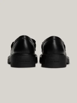 Mokasyny & Loafers|Płaskie Buty*Tommy Hilfiger Skórzane Mokasyny Na Grubej Podeszwie BLACK