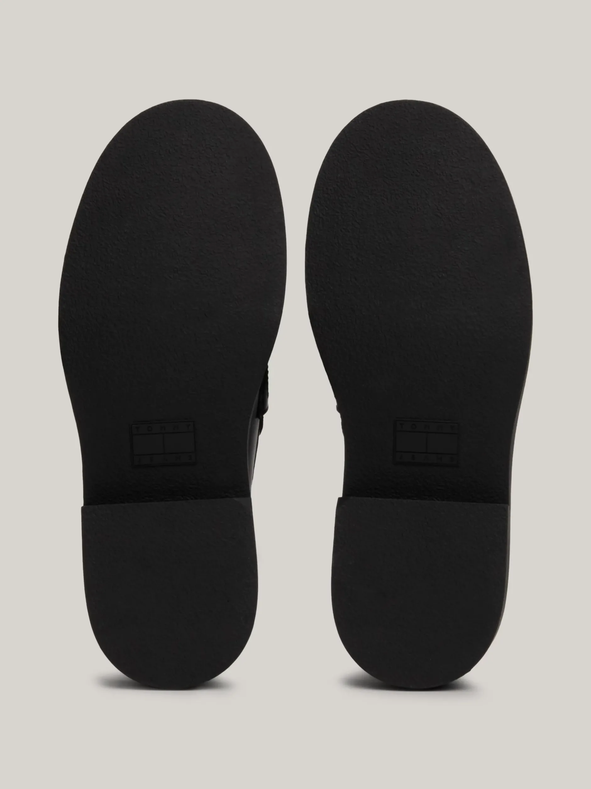 Mokasyny & Loafers|Płaskie Buty*Tommy Hilfiger Skórzane Mokasyny Na Grubej Podeszwie BLACK
