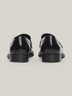 Mokasyny & Loafers|Płaskie Buty*Tommy Hilfiger Skórzane Mokasyny TH Monogram BLACK