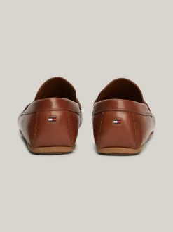 Mokasyny & Buty Żeglarskie|Buty Casual*Tommy Hilfiger Skórzane Mokasyny Z Gumowaną Flagą WINTER COGNAC