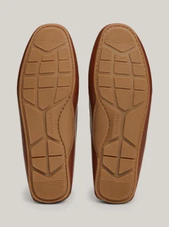 Mokasyny & Buty Żeglarskie|Buty Casual*Tommy Hilfiger Skórzane Mokasyny Z Gumowaną Flagą WINTER COGNAC