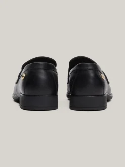 Mokasyny & Loafers|Płaskie Buty*Tommy Hilfiger Skórzane Mokasyny Z Plakietką BLACK