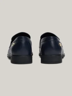 Mokasyny & Loafers|Płaskie Buty*Tommy Hilfiger Skórzane Mokasyny Z Plakietką SPACE BLUE