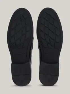Mokasyny & Loafers|Płaskie Buty*Tommy Hilfiger Skórzane Mokasyny Z Plakietką SPACE BLUE