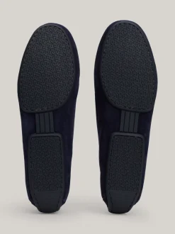 Mokasyny & Loafers|Płaskie Buty*Tommy Hilfiger Skórzane Mokasyny Z Plakietką Z Monogramem TH SPACE BLUE