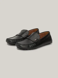 Mokasyny & Buty Żeglarskie|Buty Casual*Tommy Hilfiger Skórzane Mokasyny Z Protektorem BLACK