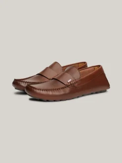 Mokasyny & Buty Żeglarskie|Buty Casual*Tommy Hilfiger Skórzane Mokasyny Z Protektorem WINTER COGNAC