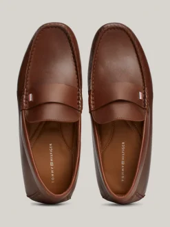 Mokasyny & Buty Żeglarskie|Buty Casual*Tommy Hilfiger Skórzane Mokasyny Z Protektorem WINTER COGNAC