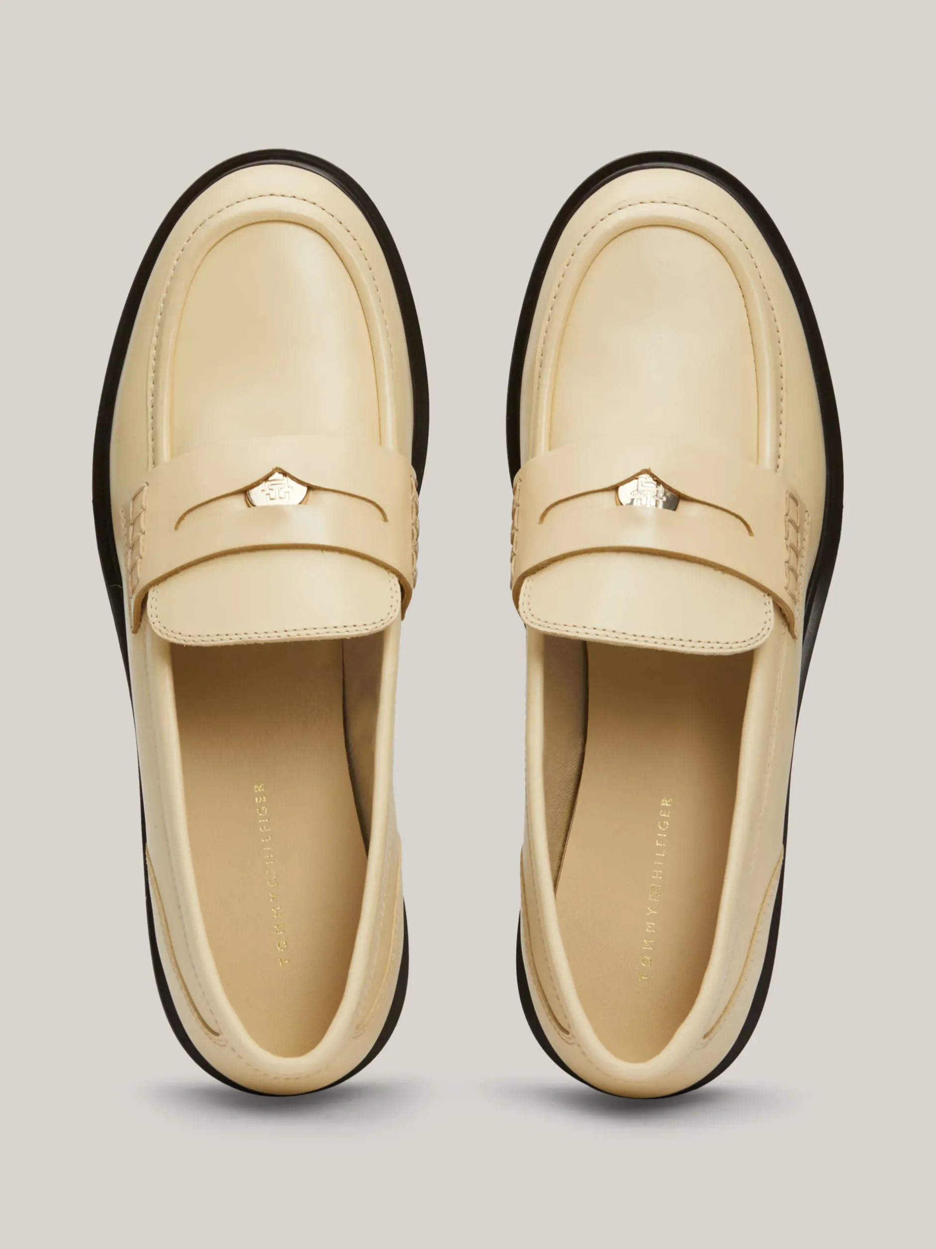 Mokasyny & Loafers|Płaskie Buty*Tommy Hilfiger Skórzane Mokasyny Z Protektorem COUNTRY IVORY