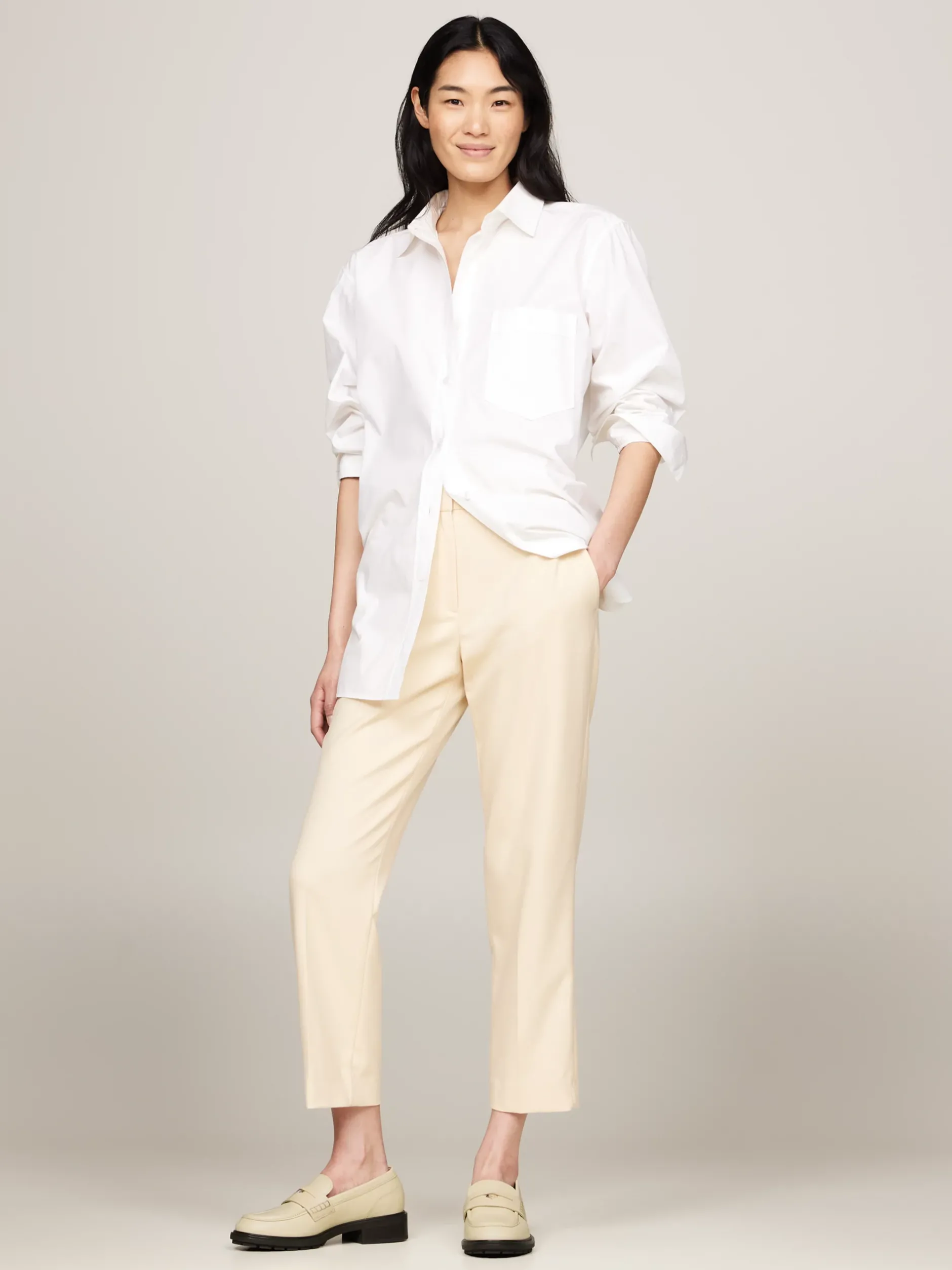 Mokasyny & Loafers|Płaskie Buty*Tommy Hilfiger Skórzane Mokasyny Z Protektorem COUNTRY IVORY