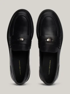 Mokasyny & Loafers|Płaskie Buty*Tommy Hilfiger Skórzane Mokasyny Z Protektorem BLACK