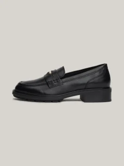 Mokasyny & Loafers|Płaskie Buty*Tommy Hilfiger Skórzane Mokasyny Z Protektorem BLACK