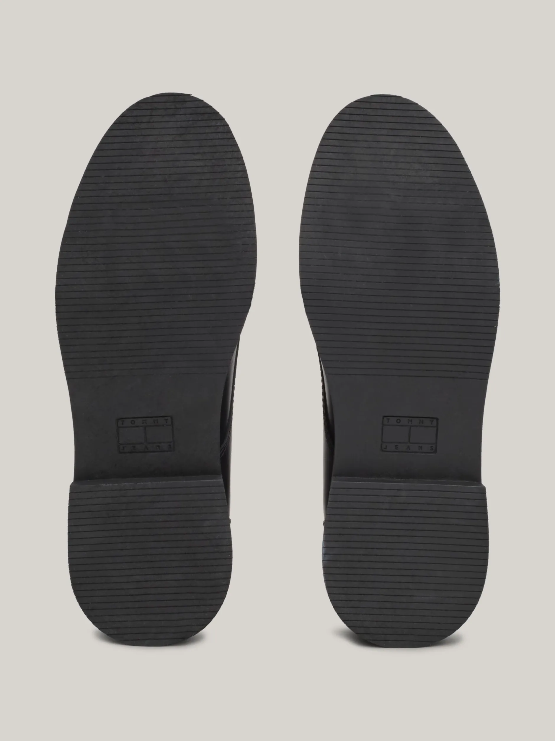 Sznurowane Botki|Botki*Tommy Hilfiger Skórzane Sznurowane Botki BLACK