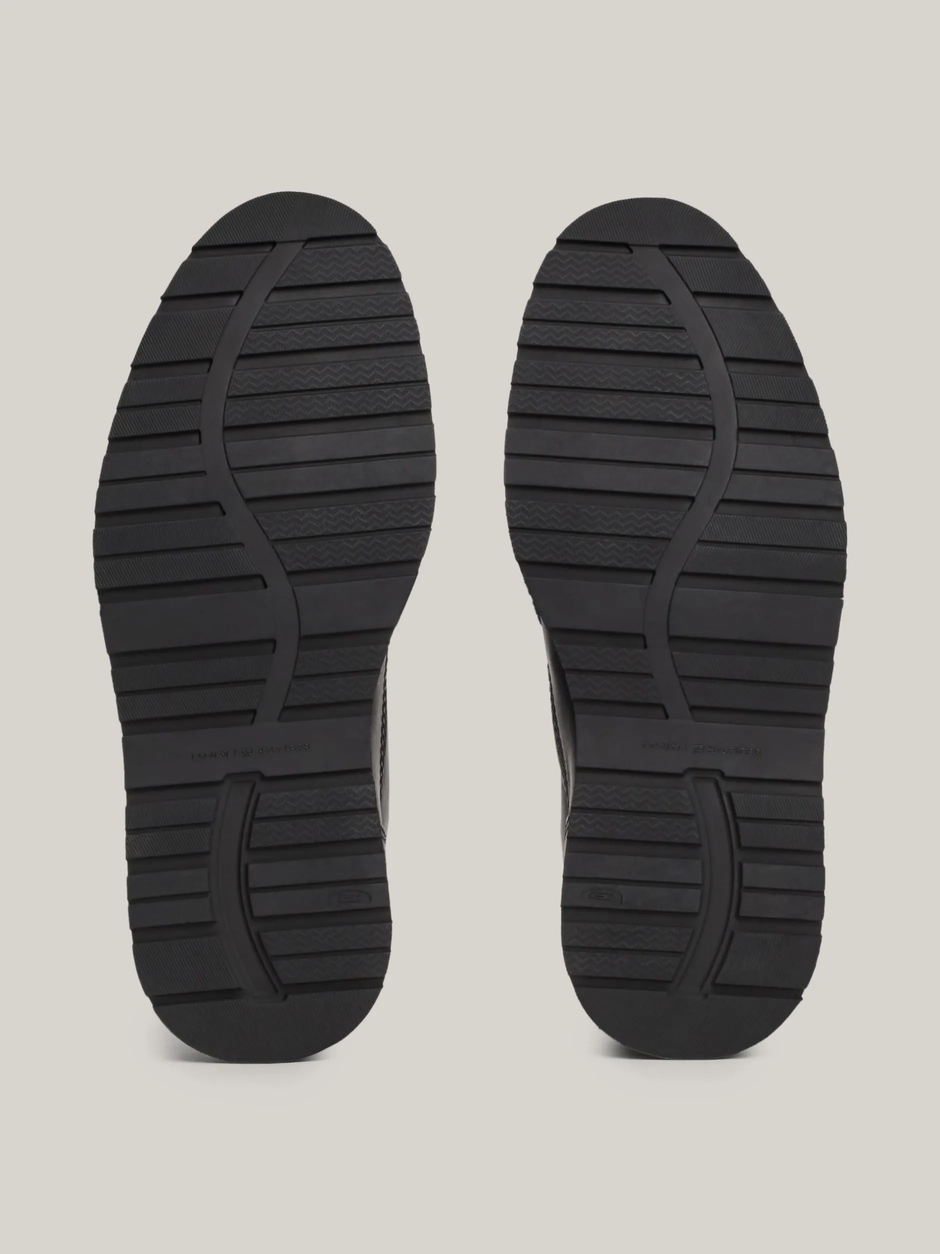 Buty Sznurowane|Buty*Tommy Hilfiger Skórzane Sznurowane Botki Na Grubej Podeszwie BLACK