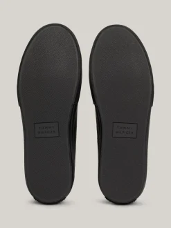 Sneakersy*Tommy Hilfiger Skórzane Sznurowane Buty Sportowe Za Kostkę BLACK