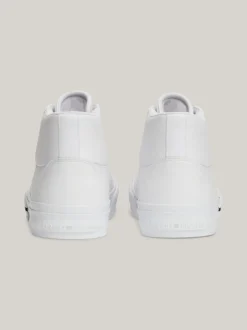 White Trainers|Sneakersy*Tommy Hilfiger Skórzane Sznurowane Buty Sportowe Za Kostkę WHITE