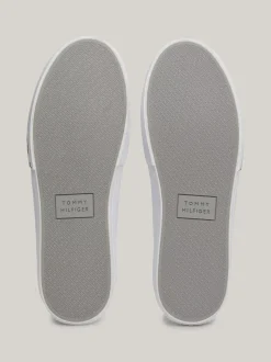 White Trainers|Sneakersy*Tommy Hilfiger Skórzane Sznurowane Buty Sportowe Za Kostkę WHITE