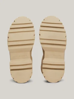 Botki*Tommy Hilfiger Skórzane Sznurowane śniegowce BEIGE