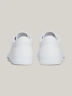 White Trainers|Sneakersy*Tommy Hilfiger Skórzane Sznurowane Tenisówki Z Logo WHITE