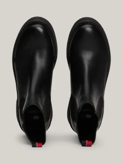Chelsea Boots|Botki*Tommy Hilfiger Skórzane Sztyblety BLACK
