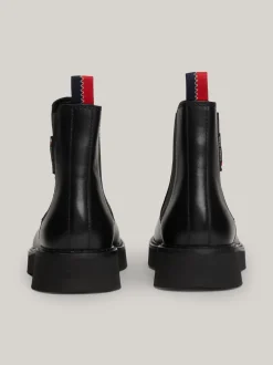 Chelsea Boots|Botki*Tommy Hilfiger Skórzane Sztyblety BLACK