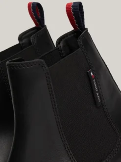 Chelsea Boots|Botki*Tommy Hilfiger Skórzane Sztyblety BLACK