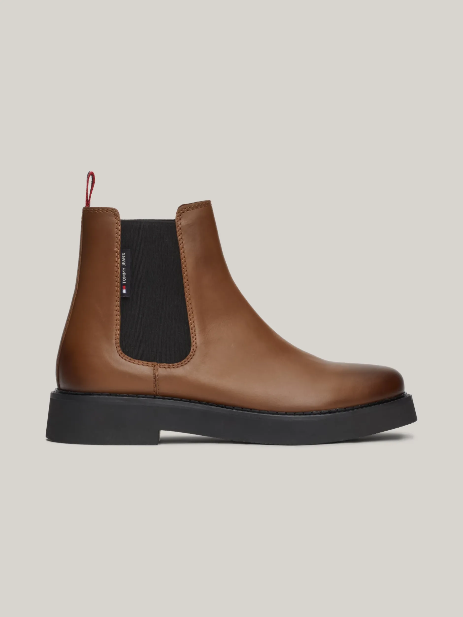 Chelsea Boots|Botki*Tommy Hilfiger Skórzane Sztyblety LIGHT SEPIA BROWN