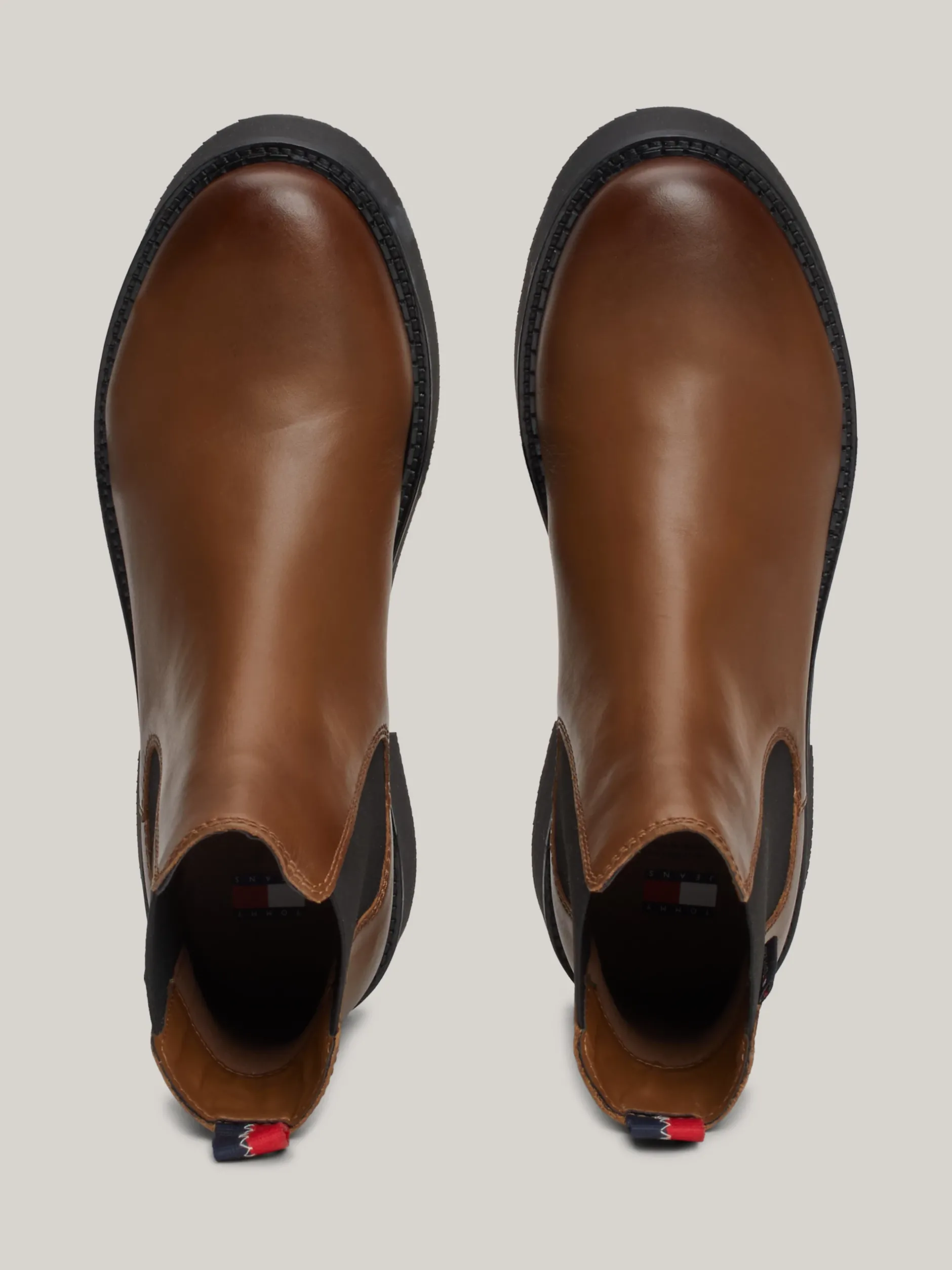 Chelsea Boots|Botki*Tommy Hilfiger Skórzane Sztyblety LIGHT SEPIA BROWN