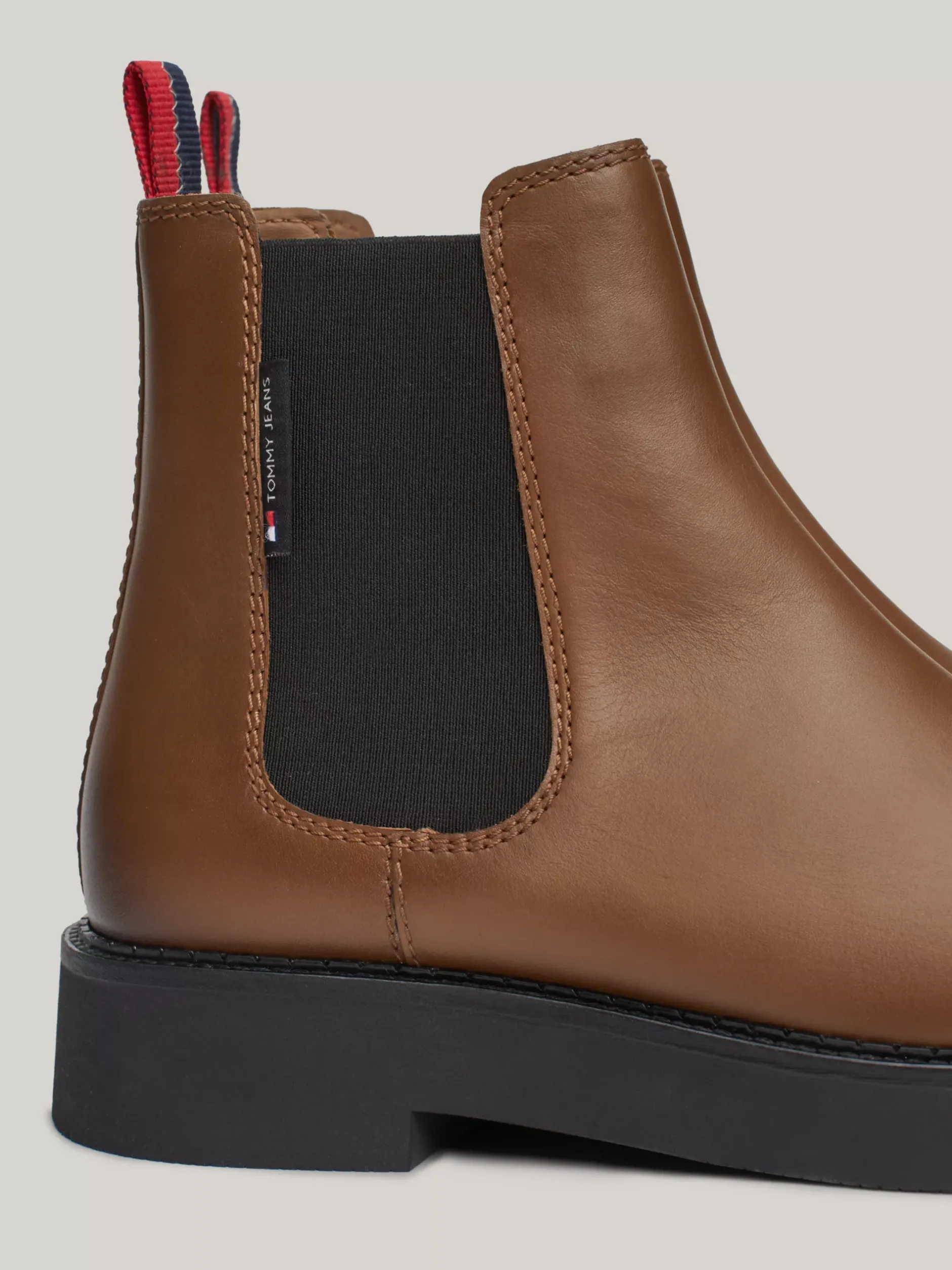 Chelsea Boots|Botki*Tommy Hilfiger Skórzane Sztyblety LIGHT SEPIA BROWN