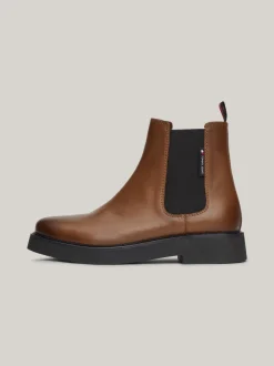 Chelsea Boots|Botki*Tommy Hilfiger Skórzane Sztyblety LIGHT SEPIA BROWN