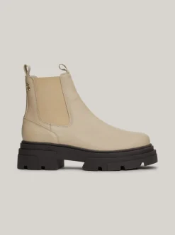 Chelsea Boots|Botki*Tommy Hilfiger Skórzane Sztyblety Na Grubej Podeszwie BEIGE