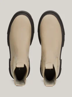 Chelsea Boots|Botki*Tommy Hilfiger Skórzane Sztyblety Na Grubej Podeszwie BEIGE